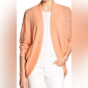 Peach Open-Front Sweater